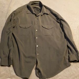 MENS PERRY ELLIS LARGE LONG SLEEVE BUTTON UP